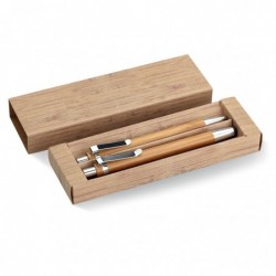 Set penna e matita in bambu