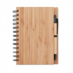 Notebook in bamboo con penna