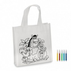 Mini borsa shopper da colorare