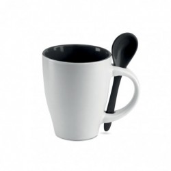 Tazza bicolore con cucchiaino